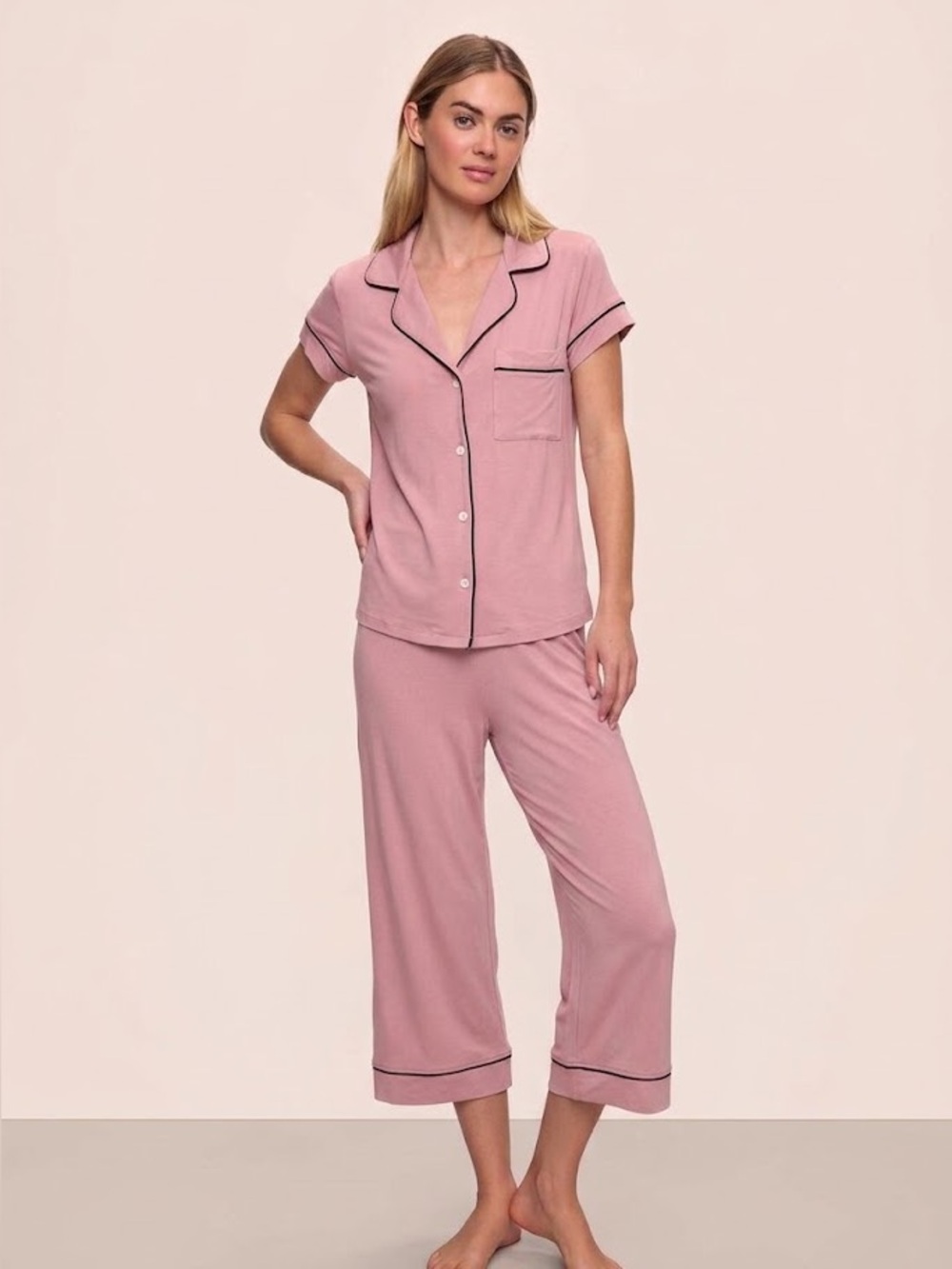 Energy Women's Pink Pajama Set Giselle Capri | S